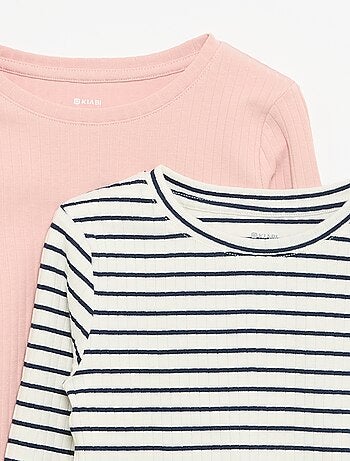 Pack de 2 T-shirts de mangas compridas