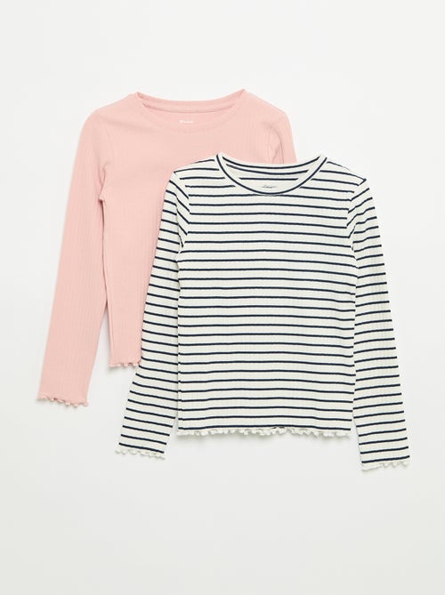 Pack de 2 T-shirts de mangas compridas - Kiabi