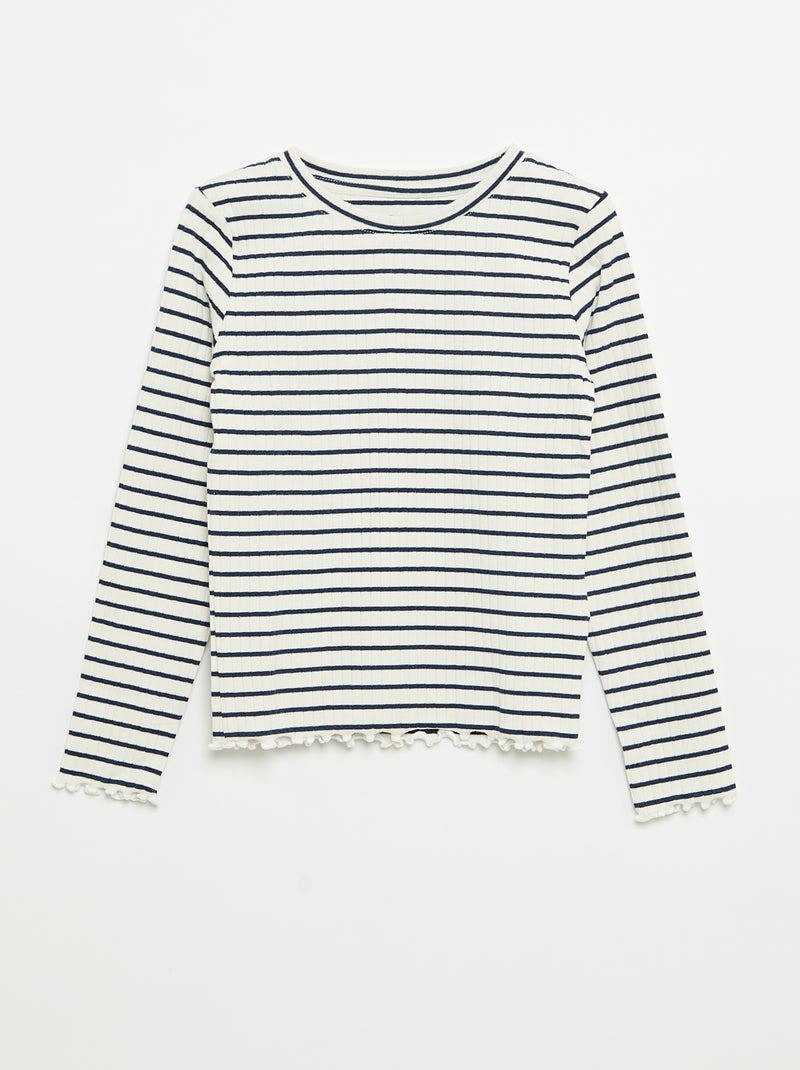 Pack de 2 T-shirts de mangas compridas Branco - Kiabi