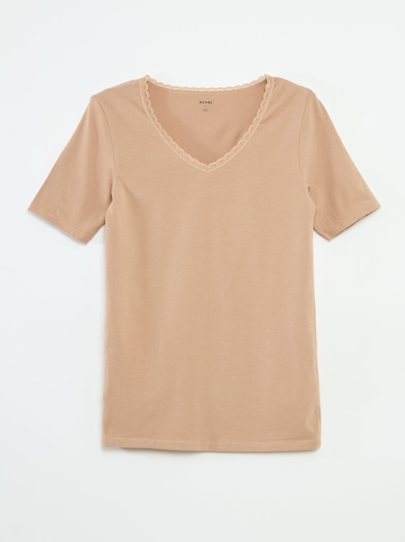 Pack de 2 T-shirts Interior BEGE - Kiabi