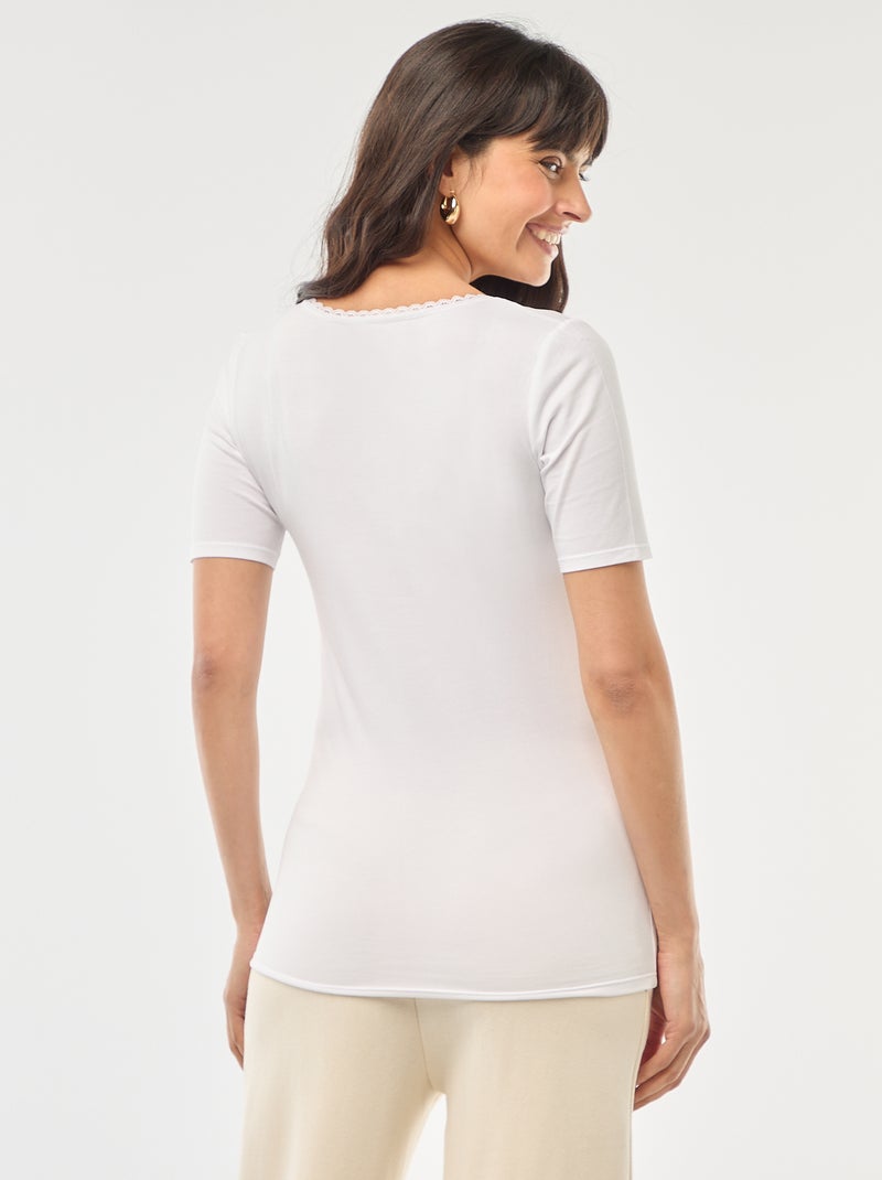 Pack de 2 t-shirts interiores BRANCO - Kiabi