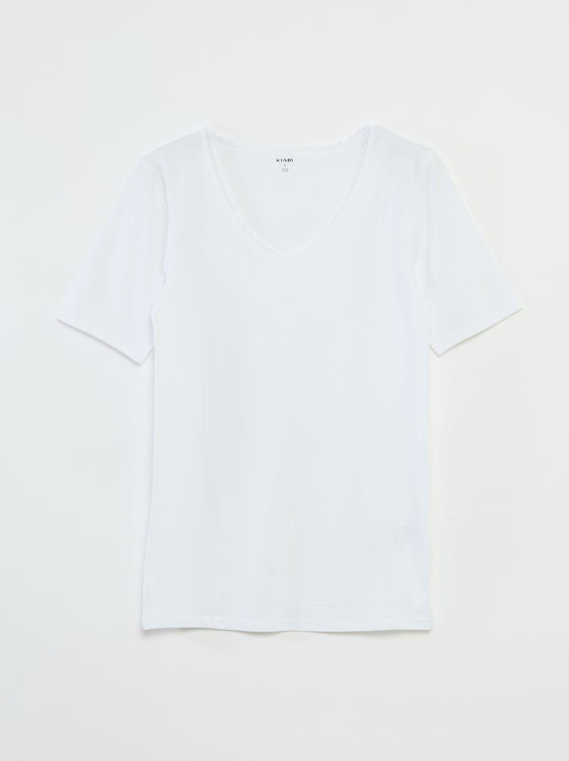 Pack de 2 t-shirts interiores BRANCO - Kiabi