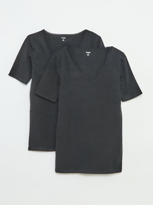 Pack de 2 t-shirts interiores - Kiabi
