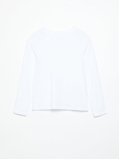 Pack de 2 t-shirts lisos de manga comprida - Kiabi