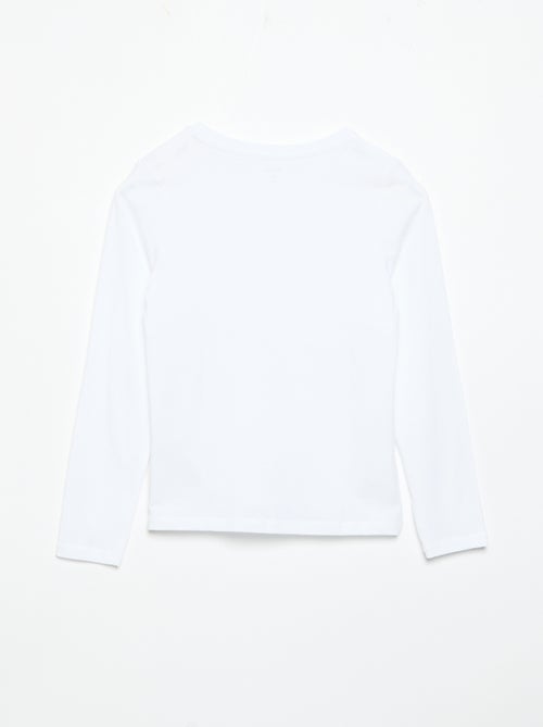 Pack de 2 t-shirts lisos de manga comprida - Kiabi
