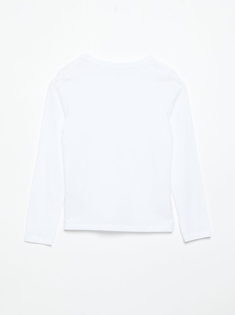 Pack de 2 t-shirts lisos de manga comprida Branco - Kiabi