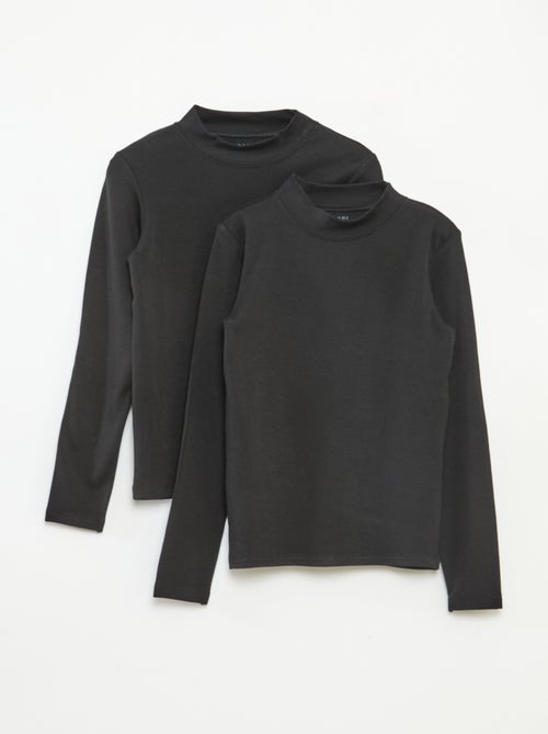 Pack de 2 t-shirts termorreguladores de gola alta - Kiabi