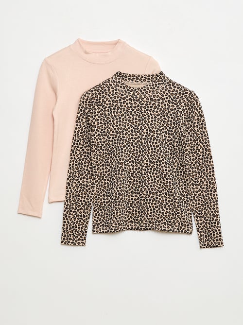 Pack de 2 t-shirts termorreguladores de gola alta - Kiabi