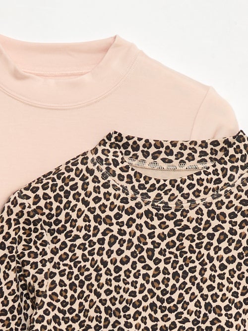 Pack de 2 t-shirts termorreguladores de gola alta - Kiabi