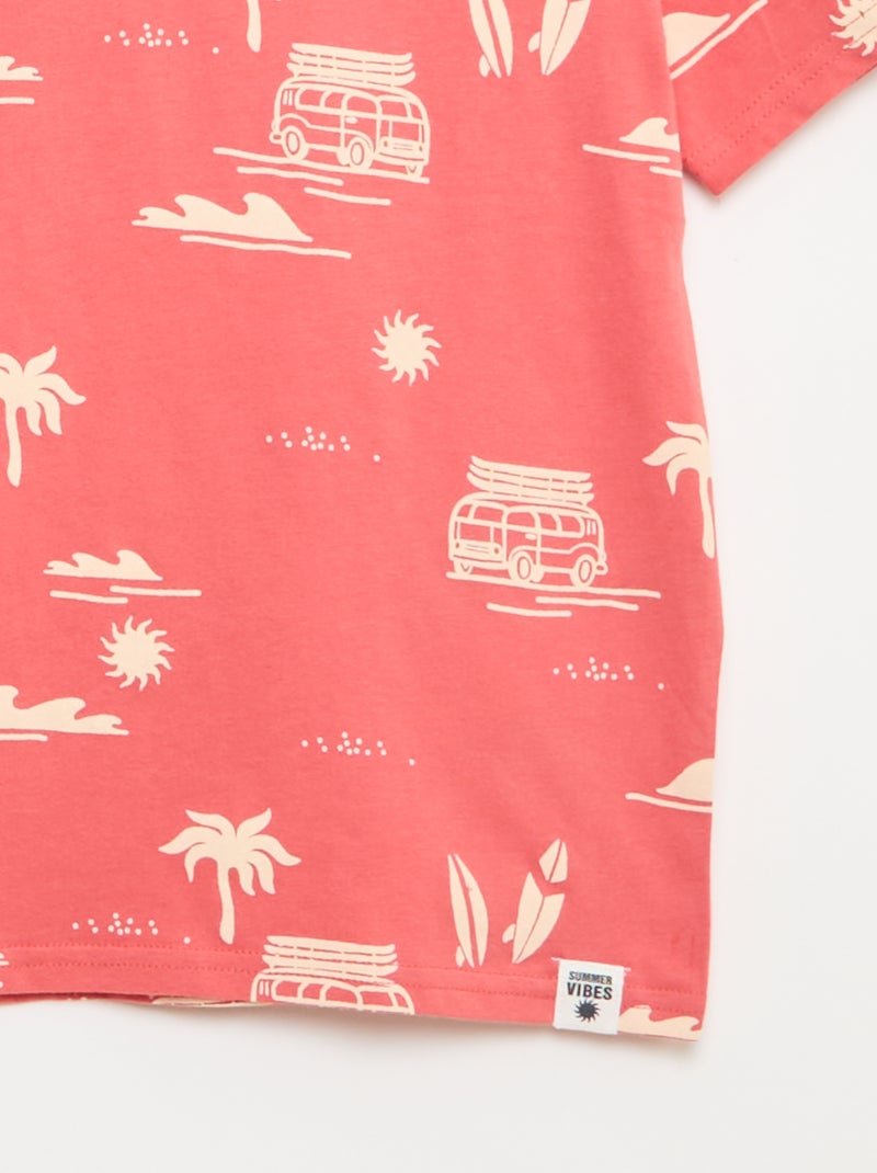 Pack de 2 t-shirts Vermelho - Kiabi
