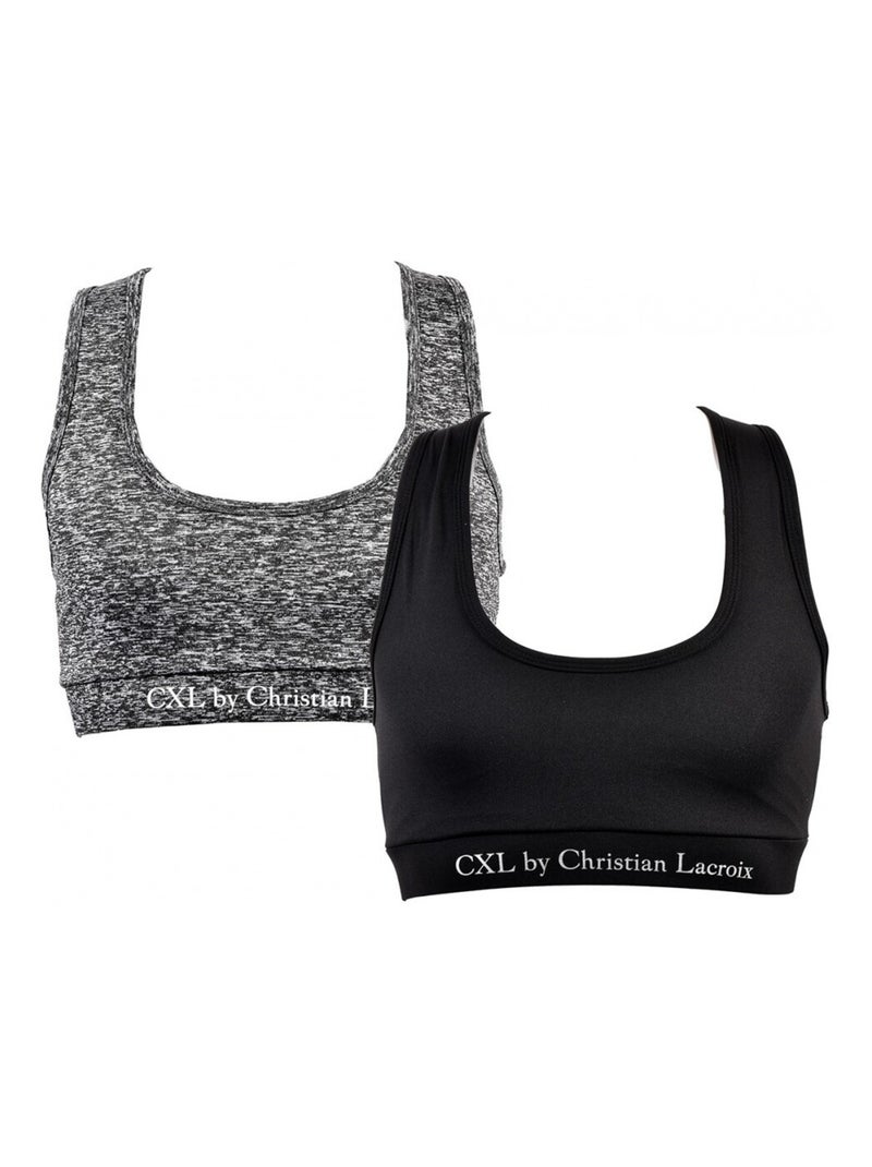 Pack de 2 Tops Desportivos CXL By LACROIX Cinza-preto - Kiabi
