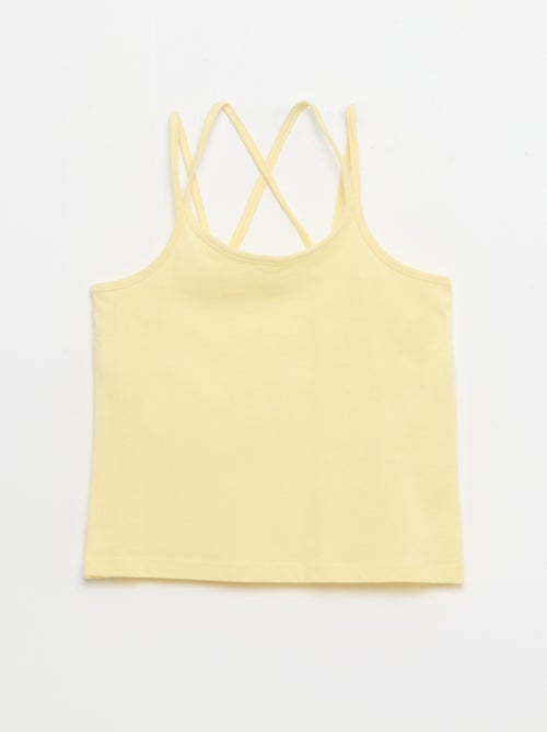 Pack de 2 tops, dos quais 1 estampado - Kiabi