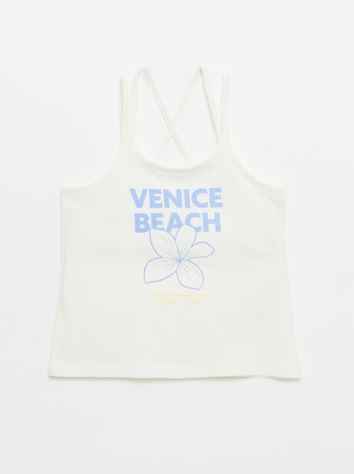 Pack de 2 tops, dos quais 1 estampado - Kiabi