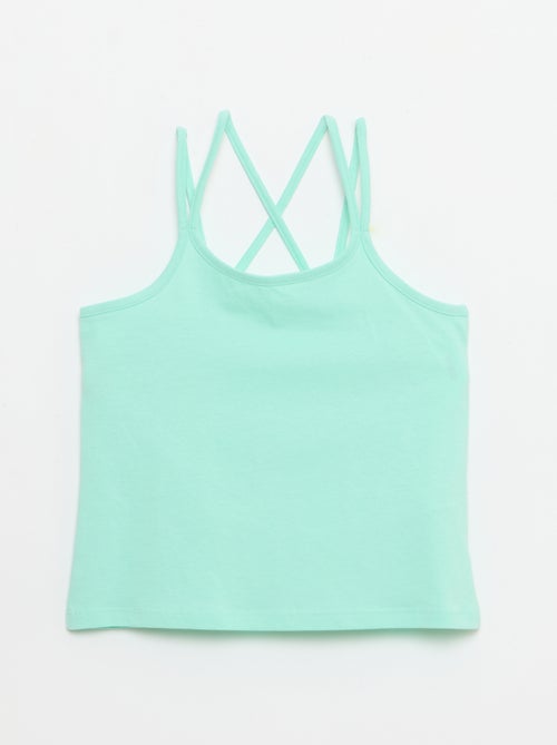 Pack de 2 tops, dos quais 1 estampado - Kiabi