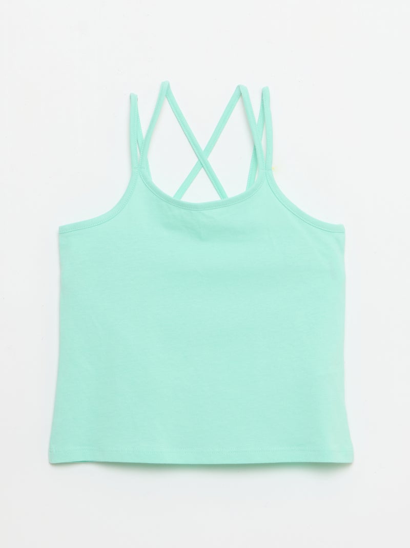 Pack de 2 tops, dos quais 1 estampado Branco - Kiabi