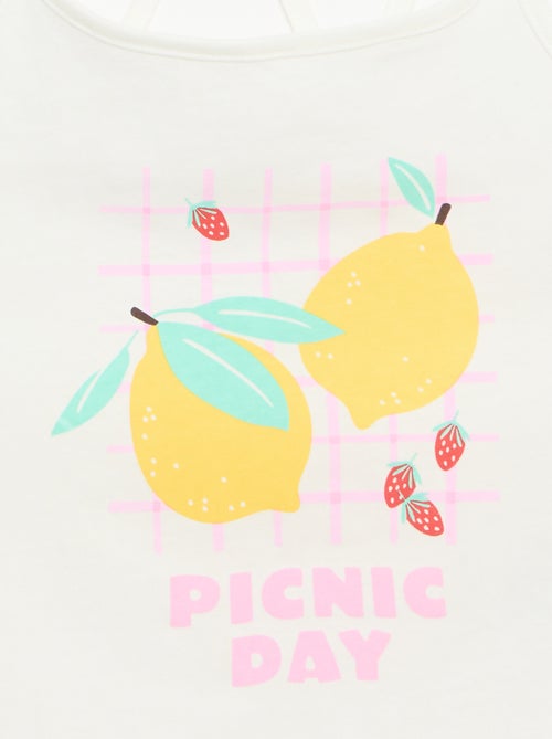 Pack de 2 tops, dos quais 1 estampado - Kiabi