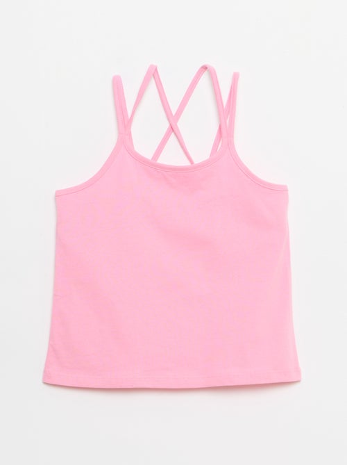 Pack de 2 tops, dos quais 1 estampado - Kiabi