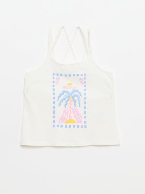 Pack de 2 tops, dos quais 1 estampado - Kiabi