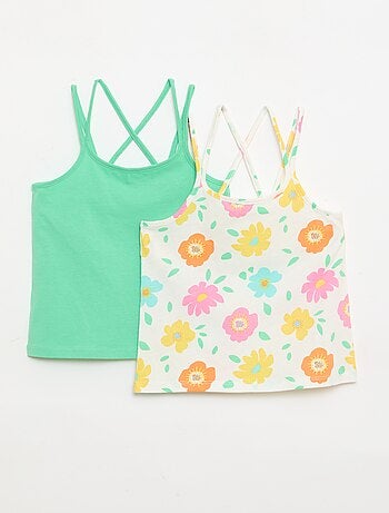 Pack de 2 tops, dos quais 1 estampado
