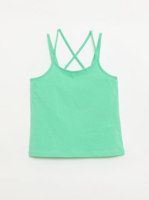 Pack de 2 tops, dos quais 1 estampado - Kiabi
