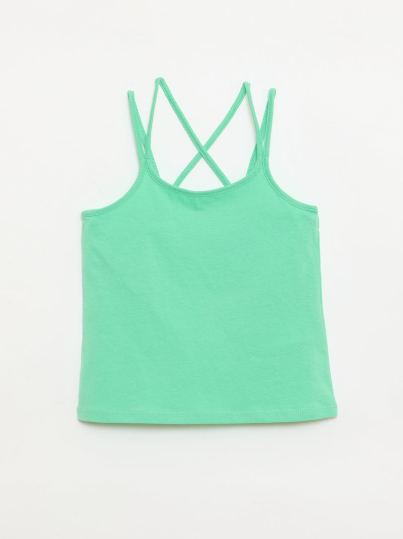 Pack de 2 tops, dos quais 1 estampado Branco - Kiabi