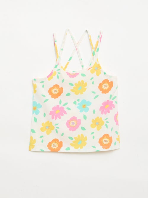 Pack de 2 tops, dos quais 1 estampado - Kiabi