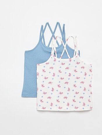 Pack de 2 tops, dos quais 1 estampado