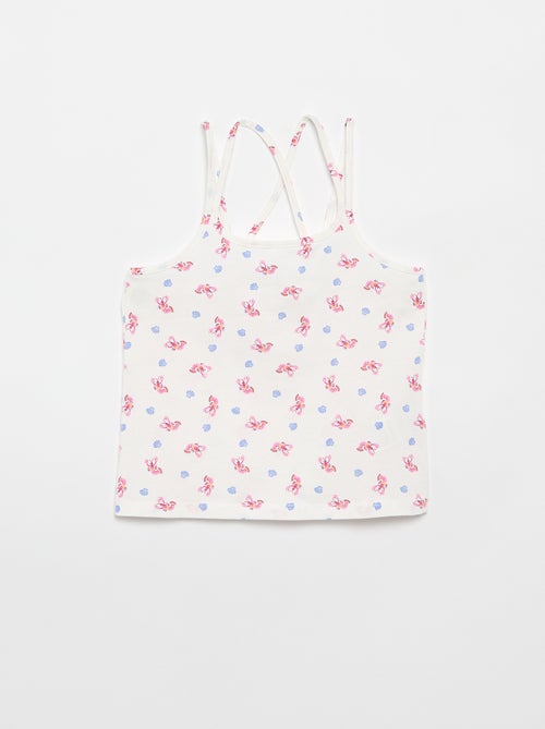 Pack de 2 tops, dos quais 1 estampado - Kiabi
