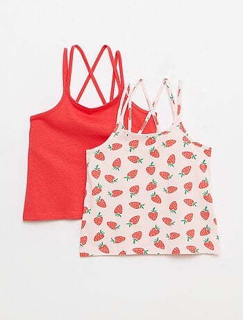 Pack de 2 tops, dos quais 1 estampado
