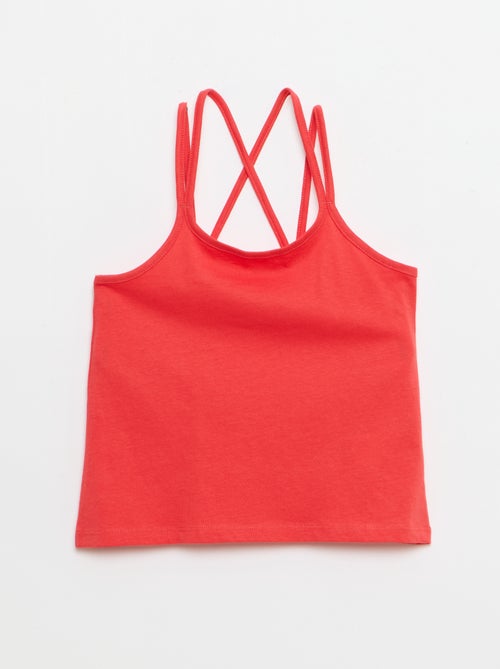 Pack de 2 tops, dos quais 1 estampado - Kiabi