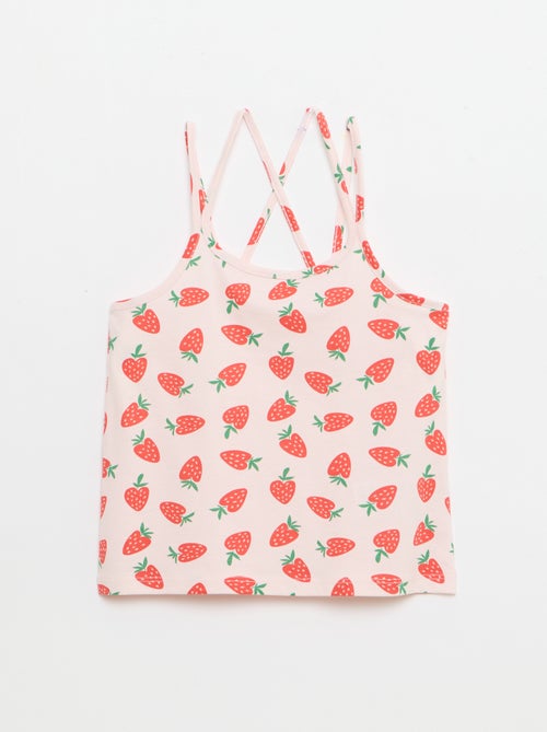 Pack de 2 tops, dos quais 1 estampado - Kiabi