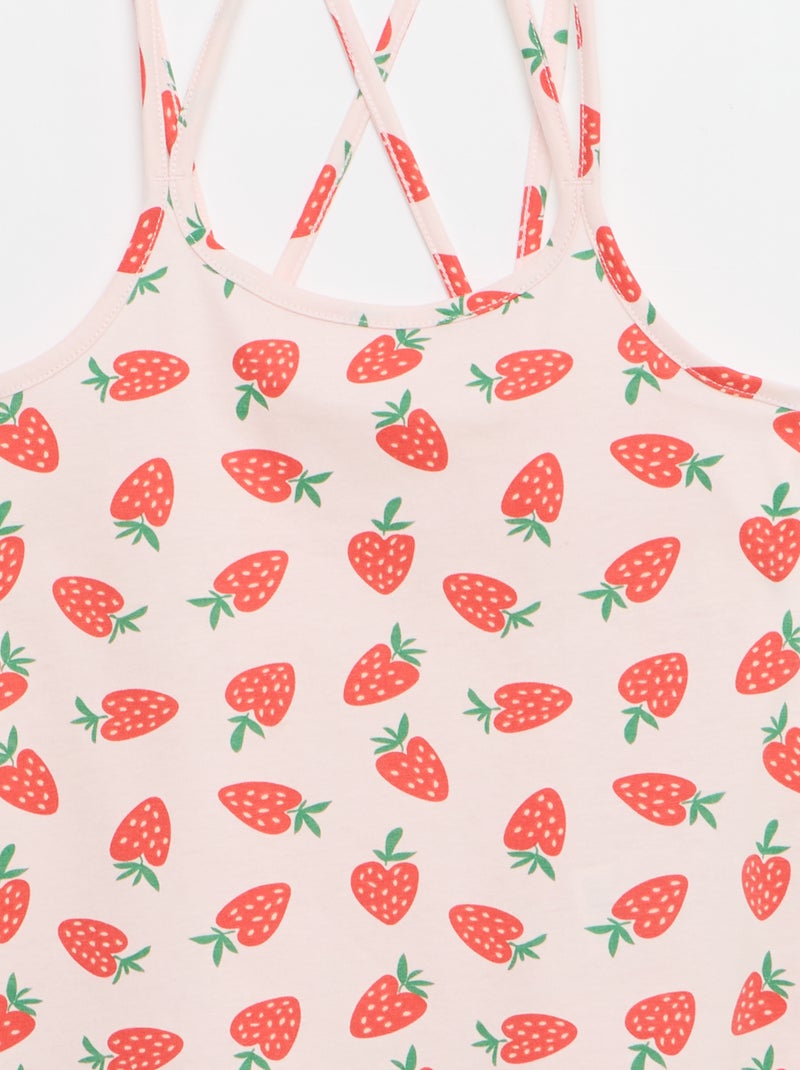 Pack de 2 tops, dos quais 1 estampado Rosa - Kiabi
