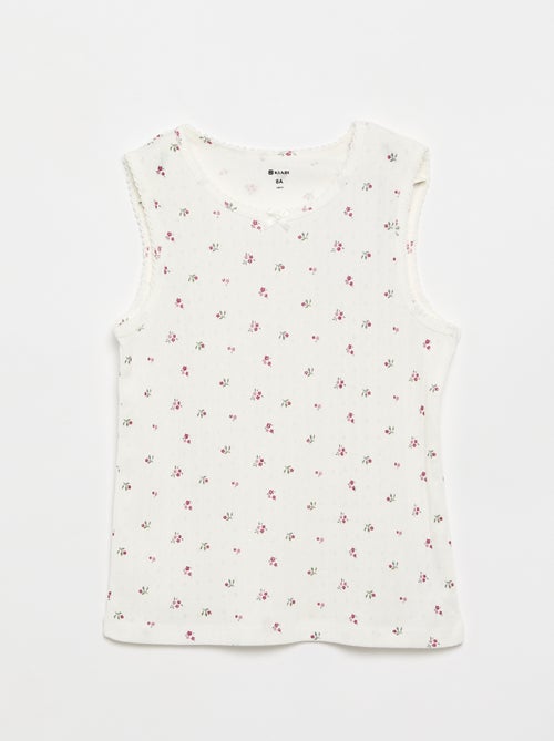 Pack de 2 tops em malha pointelle - Kiabi