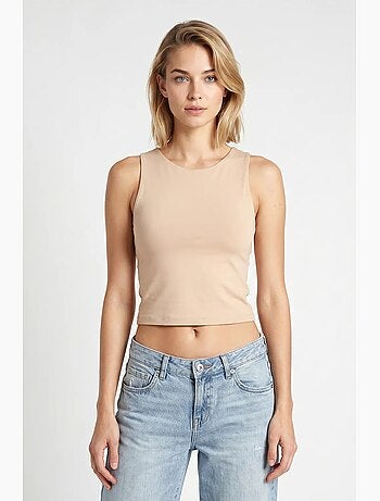 Pack de 2 tops justos curtos gola redonda istanbul