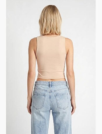 Pack de 2 tops justos curtos gola redonda istanbul