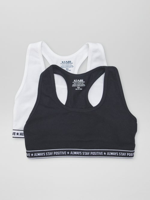 Pack de 2 tops para menina de estilo liso - Kiabi