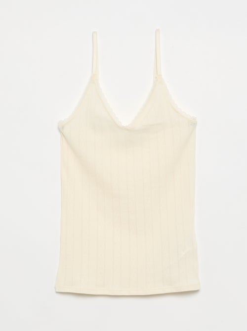 Pack de 2 tops pointelle estampados - Kiabi Pack de 2 tops pointelle estampados - Kiabi