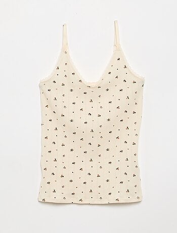 Pack de 2 tops pointelle estampados