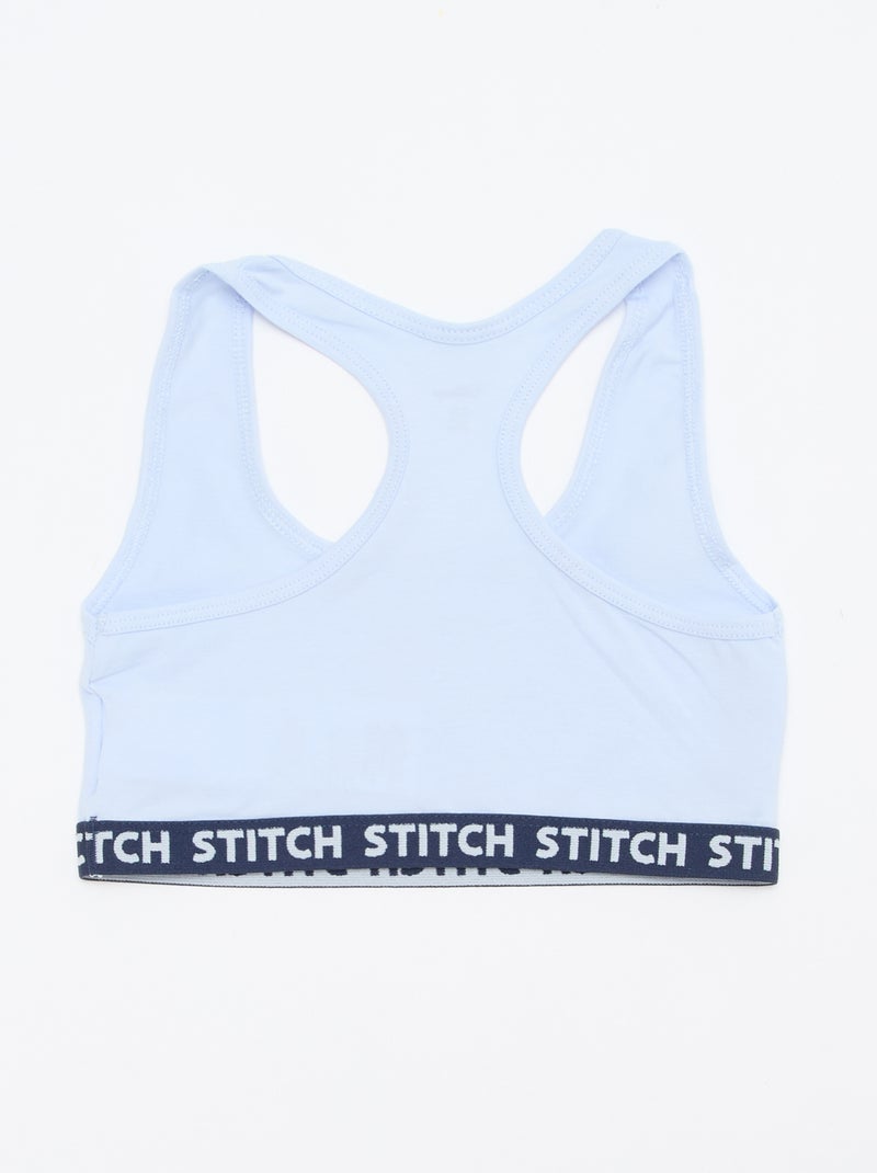 Pack de 2 tops 'Stitch' Azul - Kiabi