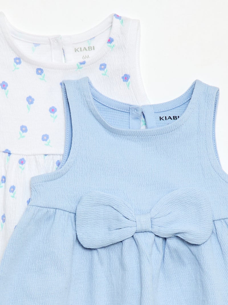 Pack de 2 vestidos com laço fantasia Branco - Kiabi