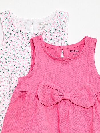 Pack de 2 vestidos com laço fantasia