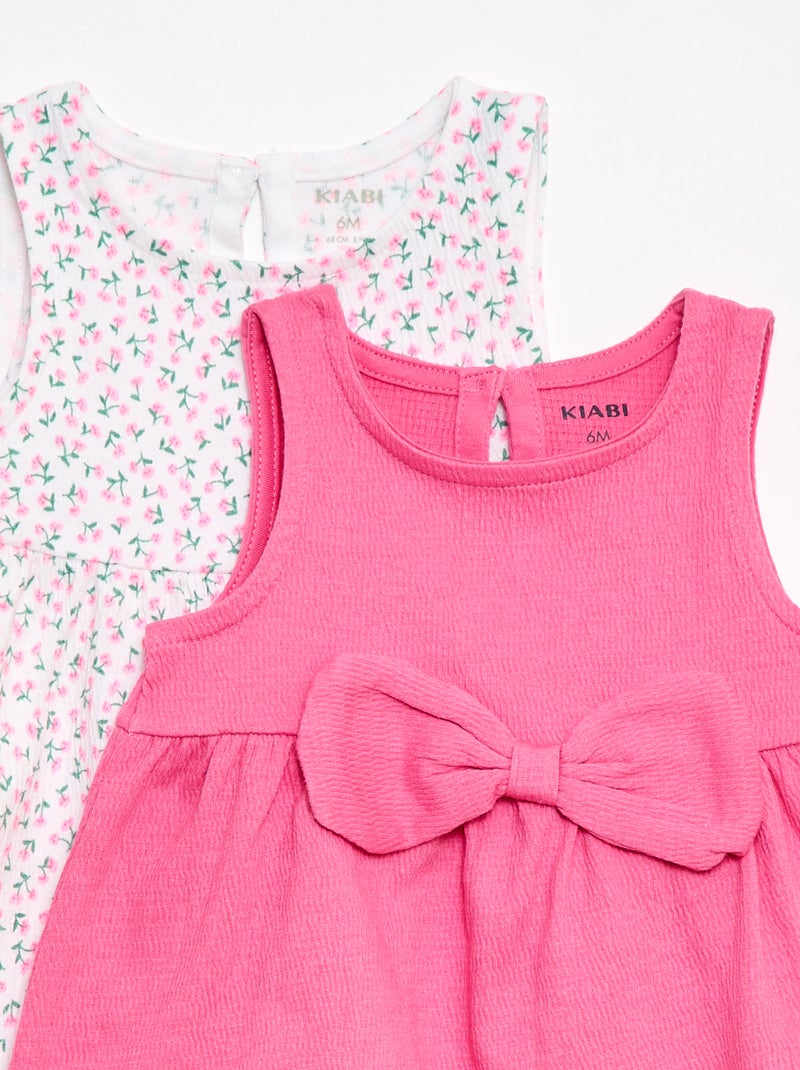 Pack de 2 vestidos com laço fantasia Rosa - Kiabi