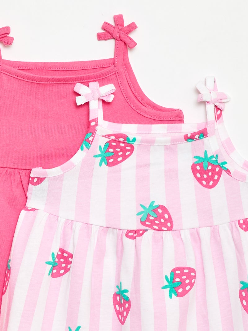 Pack de 2 vestidos de alças Amarelo - Kiabi
