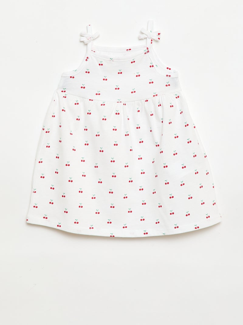 Pack de 2 vestidos de alças Branco - Kiabi