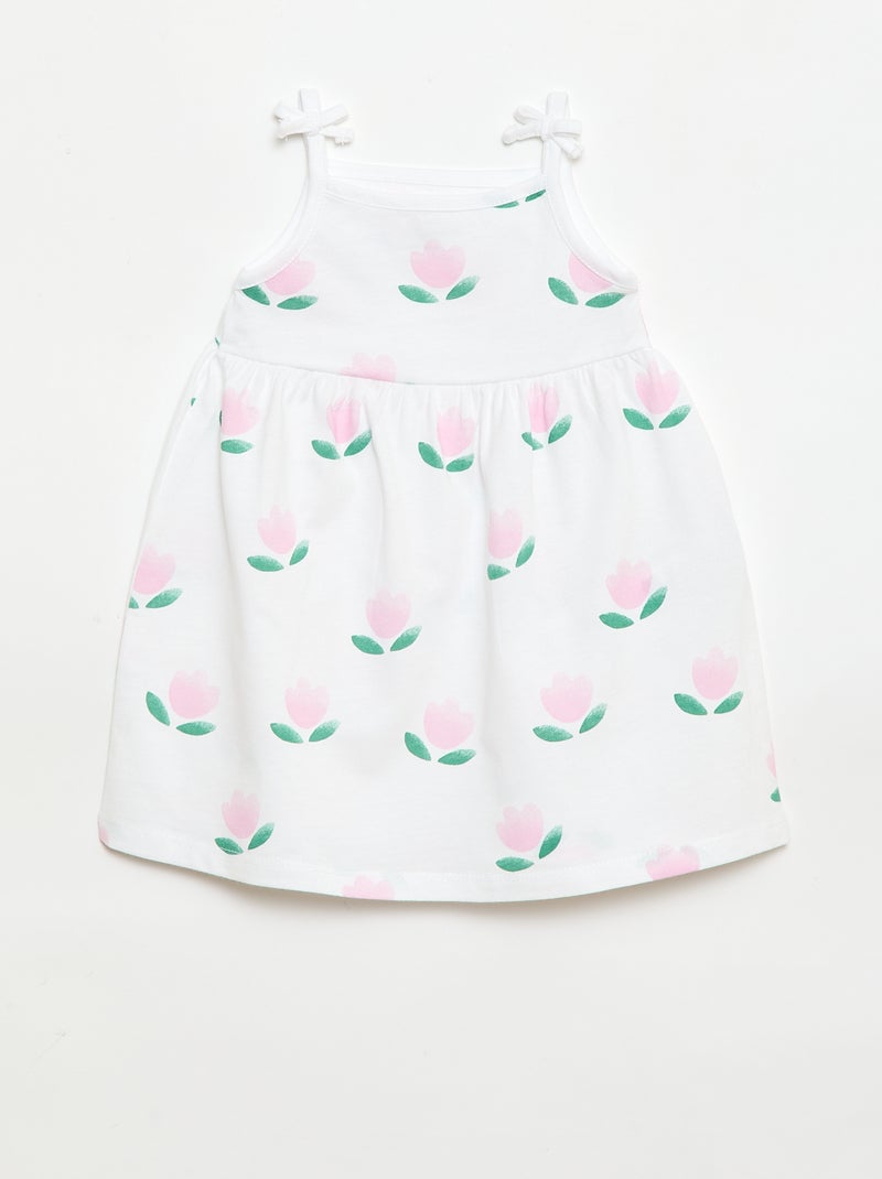 Pack de 2 vestidos de alças Branco - Kiabi