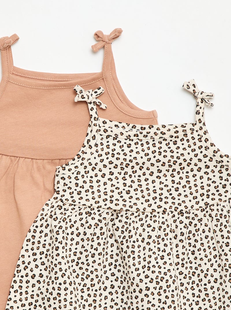 Pack de 2 vestidos de alças Branco - Kiabi