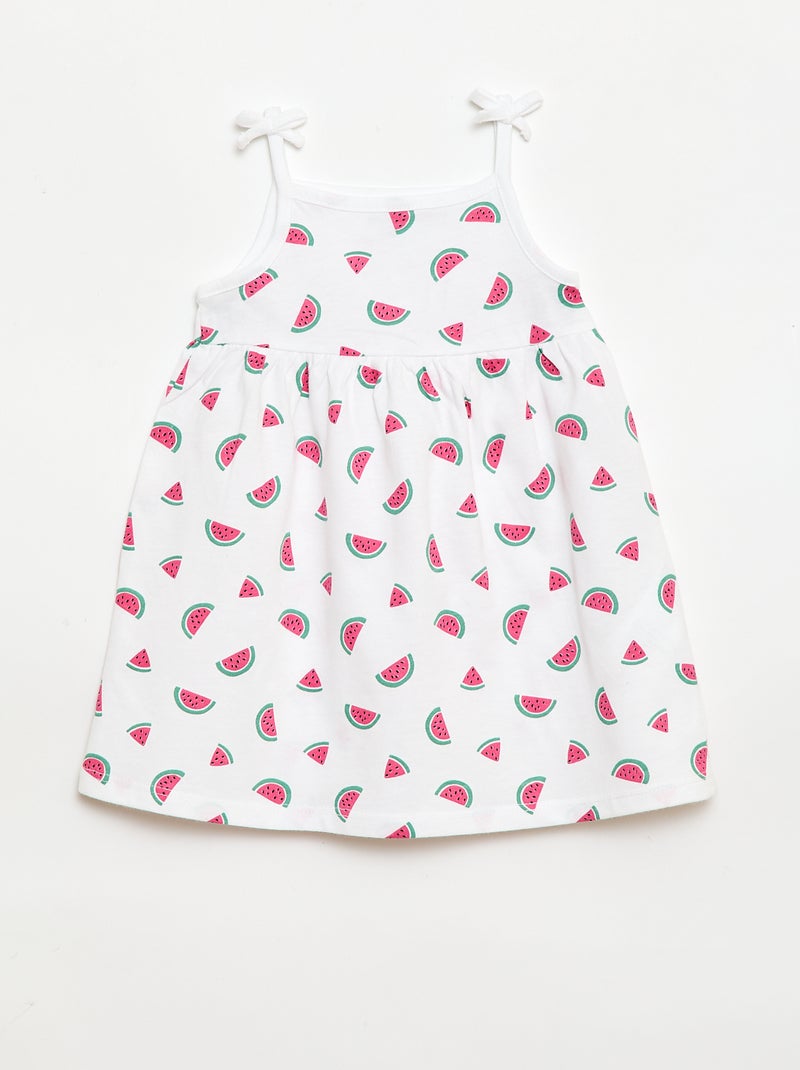 Pack de 2 vestidos de alças Branco - Kiabi