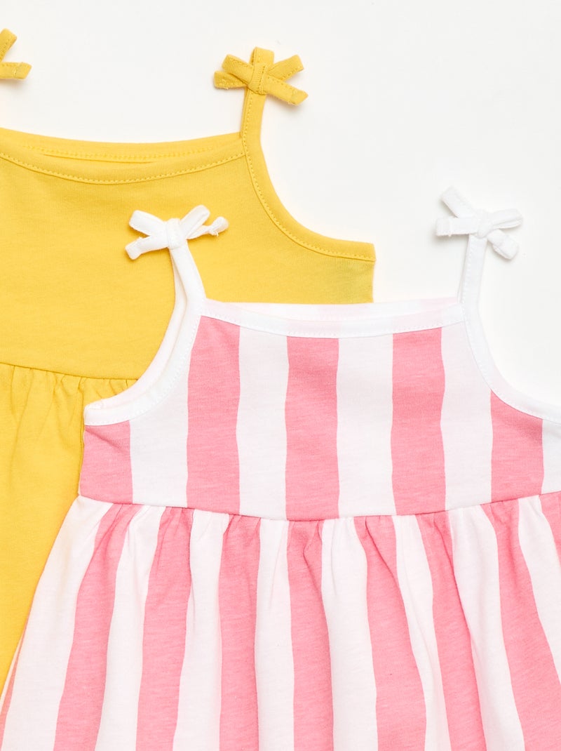Pack de 2 vestidos de alças Rosa - Kiabi