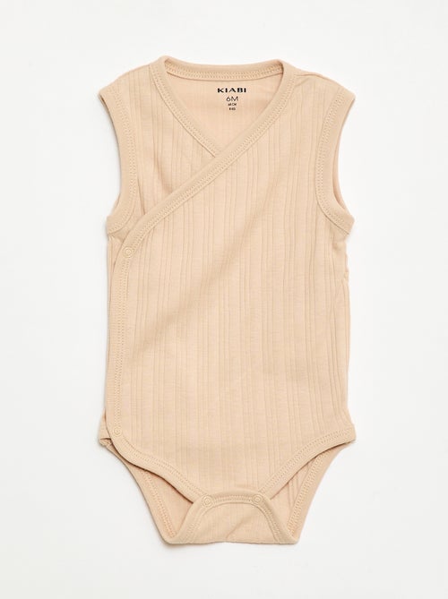Pack de 3 bodies canelados - Kiabi