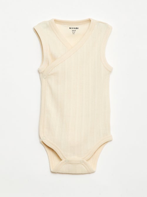 Pack de 3 bodies canelados - Kiabi